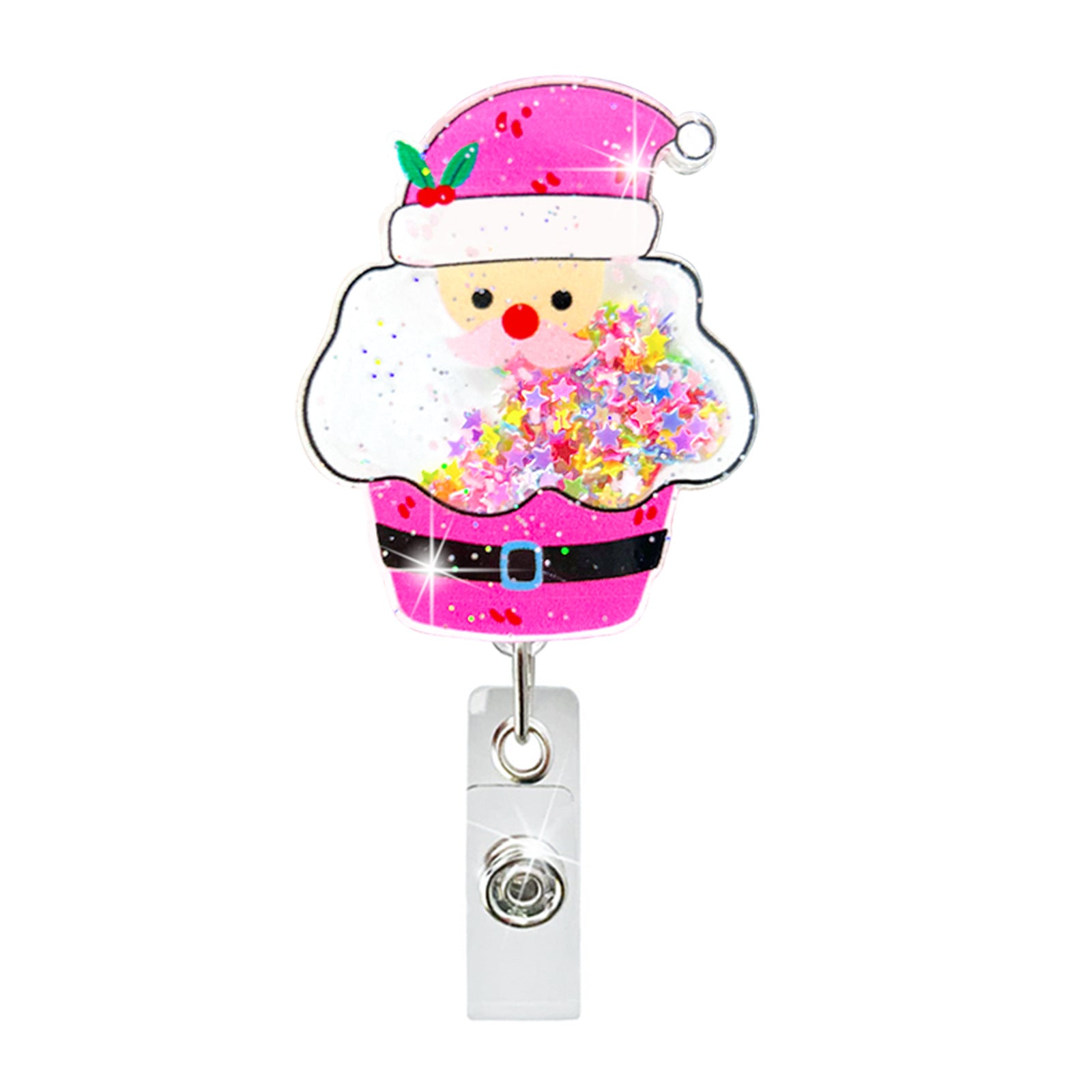 Wholesale Christmas acrylic quicksand telescopic clip rotating easy-to-pull documents